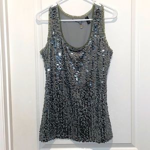 BKE Boutique Sequin Sleeveless Top